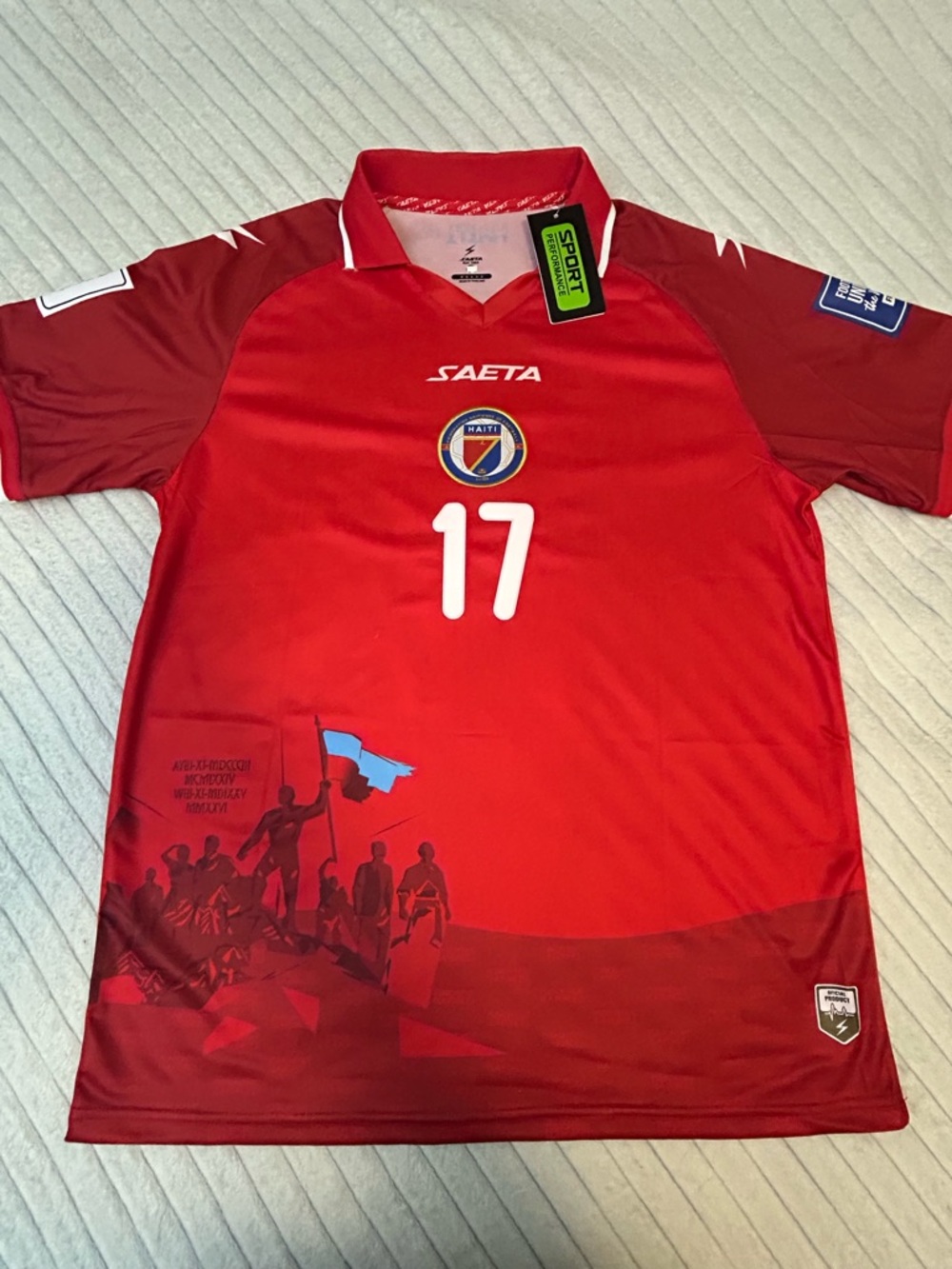 Men’s Red Football Jersey – Number 17